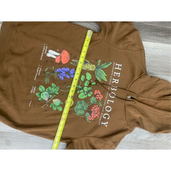Harry Potter | Herbology Pullover Comfy Brown Hoodie, Sz Medium - Picture 4 of 8